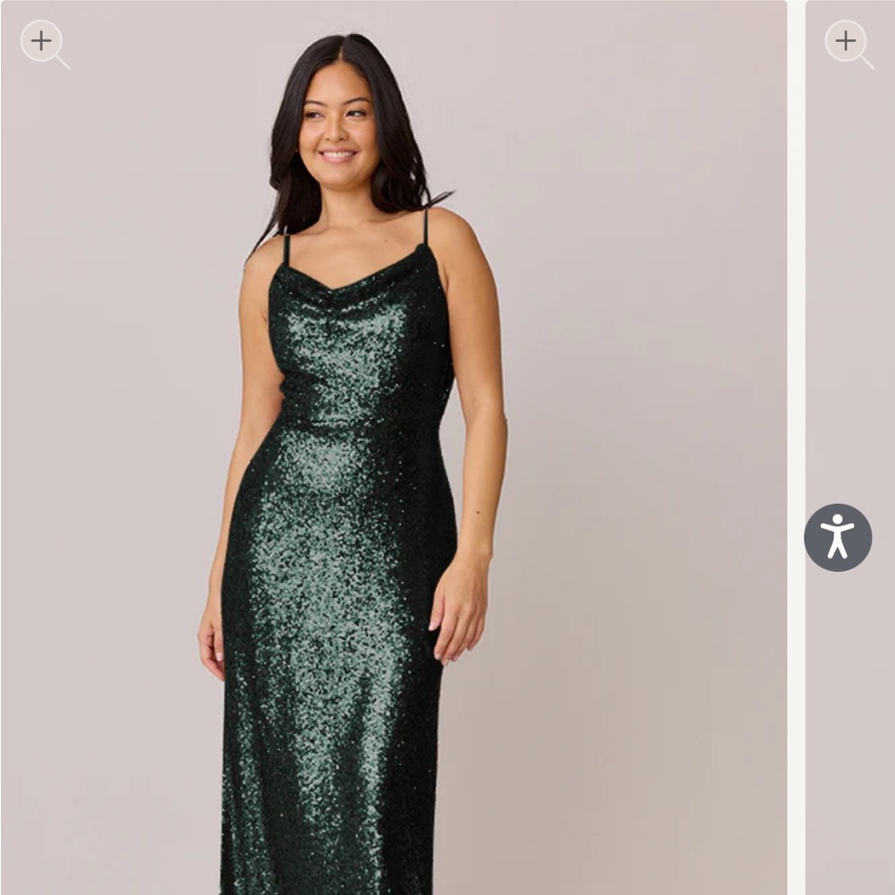 Revelry Nadia Sequin Emerald Dress